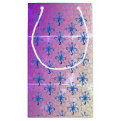 Snowflakes Paars Klein Cadeauzakje (Achterkant)