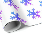 Snowflakes Paarse kerstpatronen Feestdagen Cadeaupapier (Rol Hoek)
