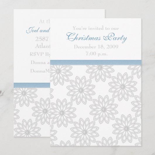 Snowflakes Party-uitnodigingen Kaart (Voorkant / Achterkant)