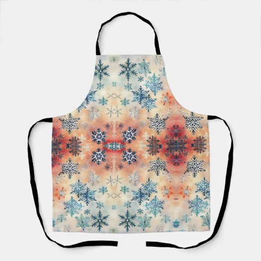 Snowflakes Patroon - Apron Schort (Voorkant)