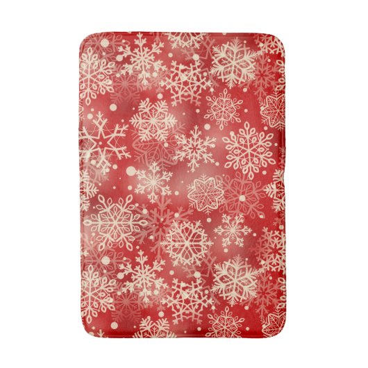 Snowflakes patroon badmat (Voorkant Verticaal)