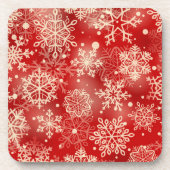 Snowflakes patroon bier onderzetter (Voorkant)