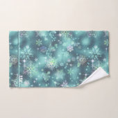  Snowflakes Patroon Blauwgroen ID846 Bad Handdoek (Handdoek)
