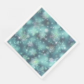  Snowflakes Patroon Blauwgroen ID846 Servet (Hoek)
