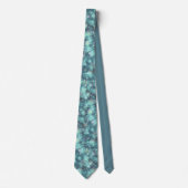 Snowflakes Patroon Blauwgroen ID846 Stropdas (Voorkant)