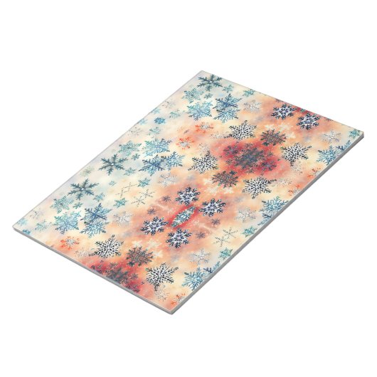  Snowflakes Patroon - Blocnote (Schuin)