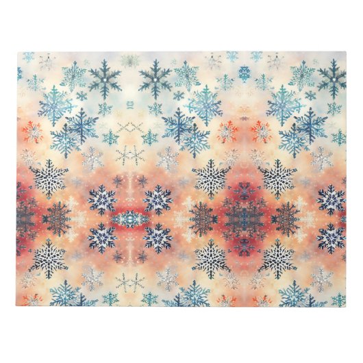  Snowflakes Patroon - Blocnote (Voorkant)