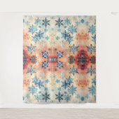 Snowflakes Patroon - Bosbouw Wandkleed (Voorkant)