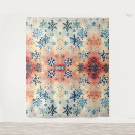  Snowflakes Patroon - Bosbouw Wandkleed (Voorkant)