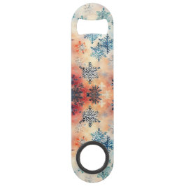  Snowflakes Patroon - Bottelopener Speed Flessenopener