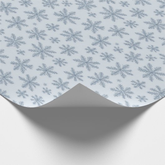 Snowflakes patroon cadeaupapier (Hoek)