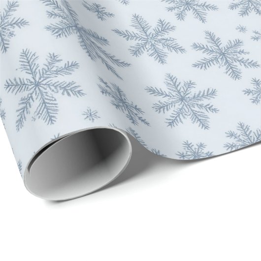 Snowflakes patroon cadeaupapier (Rol Hoek)