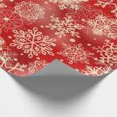 Snowflakes patroon cadeaupapier (Hoek)