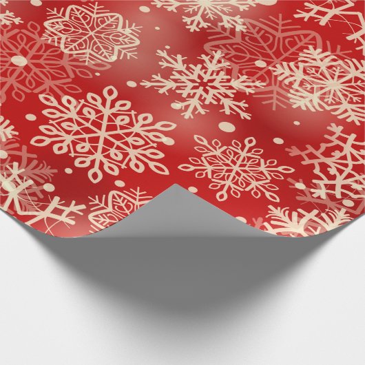 Snowflakes patroon cadeaupapier (Hoek)