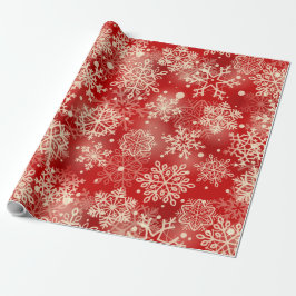 Snowflakes patroon cadeaupapier