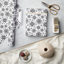 Snowflakes patroon cadeaupapier