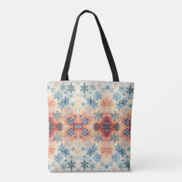  Snowflakes Patroon - Canvas tas