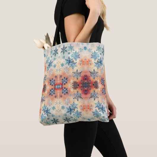  Snowflakes Patroon - Canvas tas (Dichtbij)