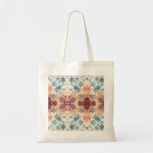  Snowflakes Patroon - Canvas tas (Voorkant)