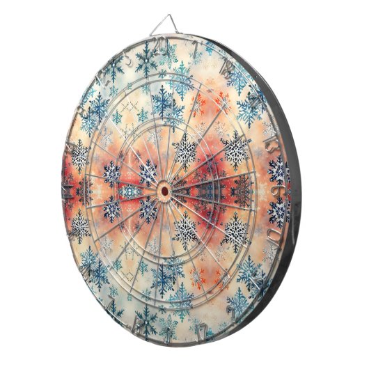  Snowflakes Patroon - Dart Board Dartbord (Voorkant Rechts)