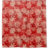 Snowflakes patroon douchegordijn (Voorkant)