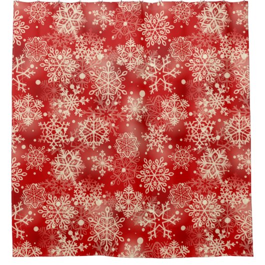 Snowflakes patroon douchegordijn (Voorkant)