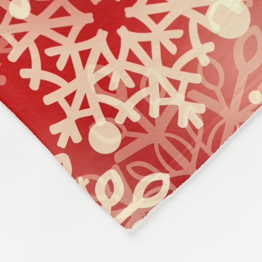 Snowflakes patroon fleece deken (Hoek)