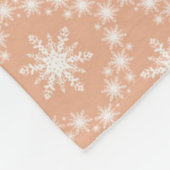 Snowflakes patroon fleece deken (Hoek)
