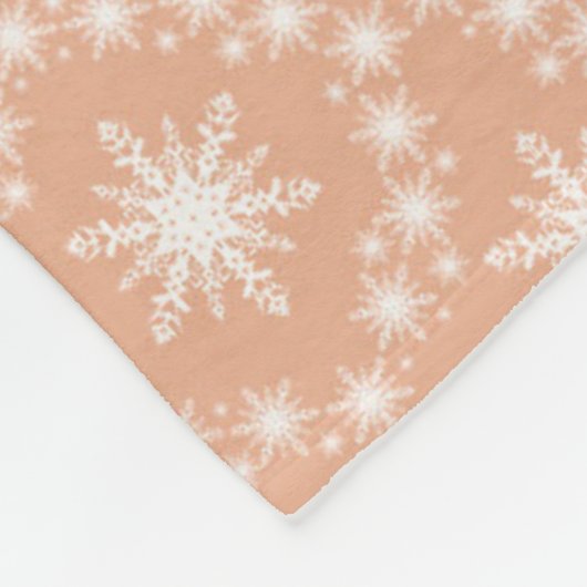 Snowflakes patroon fleece deken (Hoek)