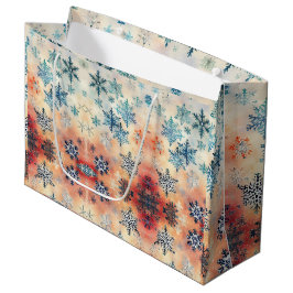  Snowflakes Patroon - Gift Bag Groot Cadeauzakje