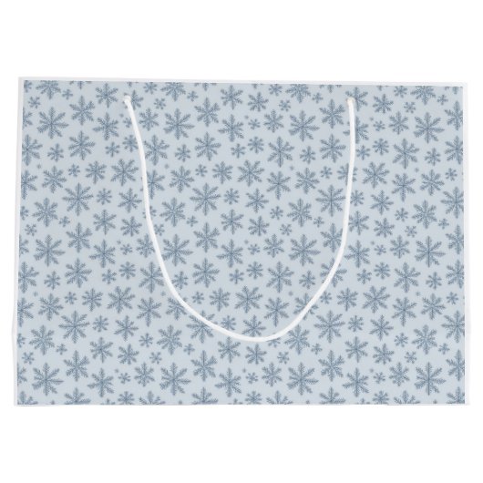 Snowflakes patroon groot cadeauzakje (Achterkant)