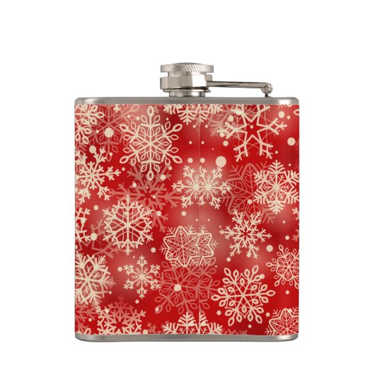 Snowflakes patroon heupfles (Achterkant)