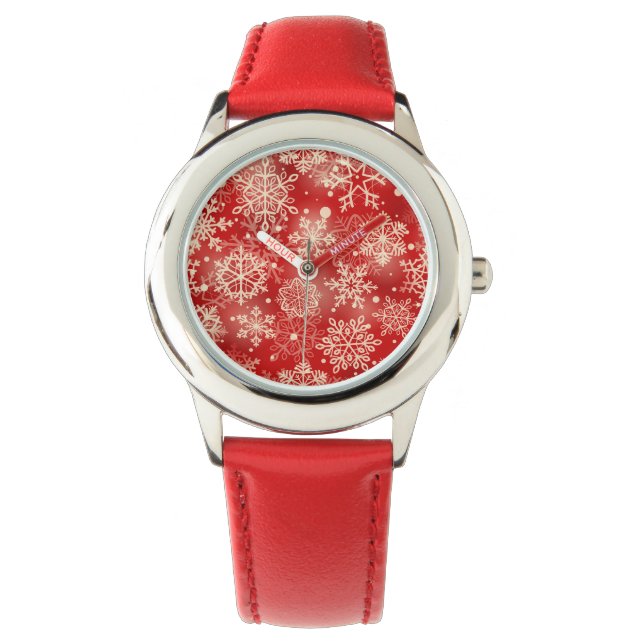 Snowflakes patroon horloge (Voorkant)