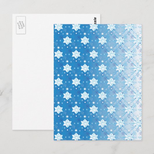 Snowflakes patroon I Briefkaart (Voorkant / Achterkant)