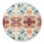 Snowflakes Patroon - Keramische knop (Voorkant)