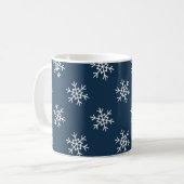 Snowflakes patroon klassieke mok (Voorkant links)