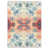 Snowflakes Patroon - Klembord (Achterkant)