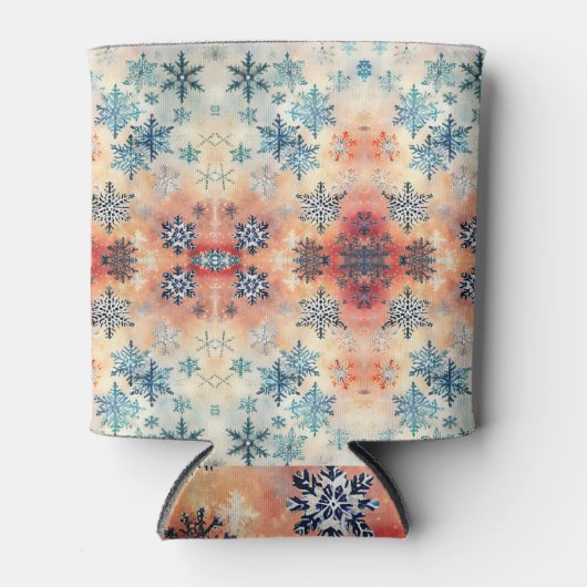  Snowflakes Patroon - Koelbox Blikjeskoeler (Voorkant)