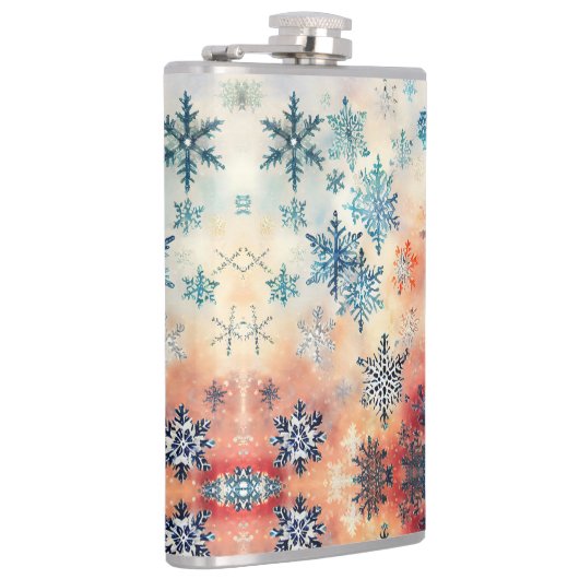 Snowflakes Patroon - Kolf Heupfles (Rechts)