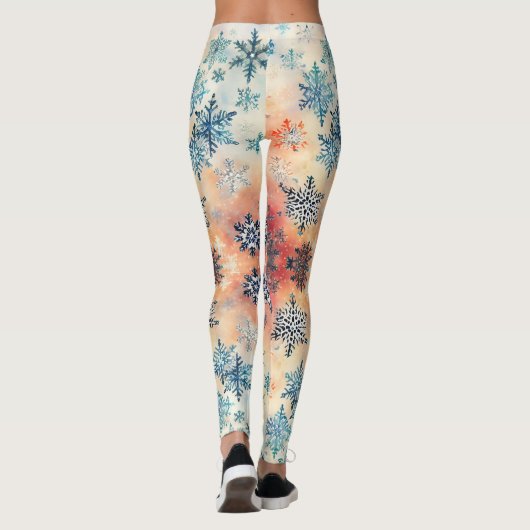 Snowflakes Patroon - Leggings (Achterkant)