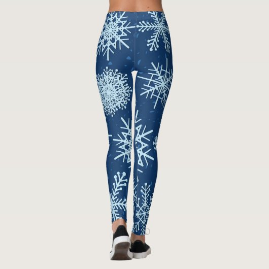 Snowflakes patroon leggings (Achterkant)
