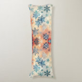 Snowflakes Patroon - Lichaamslang Lichaamskussen (Voorkant Verticaal)