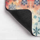  Snowflakes Patroon - Mousepad Muismat (Hoek)