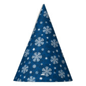 Snowflakes Patroon op blauw Feesthoedjes (Links)