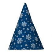 Snowflakes Patroon op blauw Feesthoedjes (Rechts)