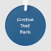 Snowflakes Patroon op blauw Ornament (achterkant)