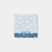 Snowflakes Patroon op blauw Post-it® Notes (Voorkant)