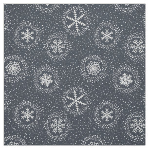 Snowflakes patroon op grijze achtergrond stof