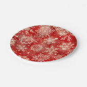 Snowflakes patroon papieren bordje (Gekanteld)