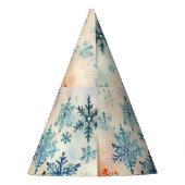  Snowflakes Patroon - Pet van de Partij Feesthoedjes (Achterkant)